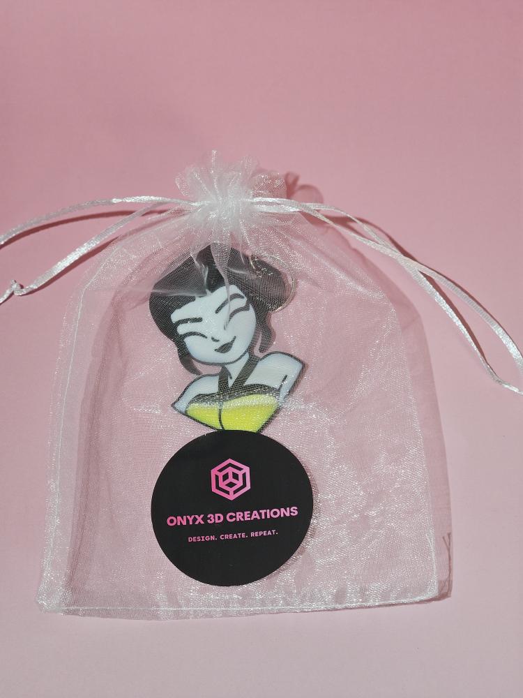 Zoey Kawaii Girl Keychains ā 3D Printed Collection