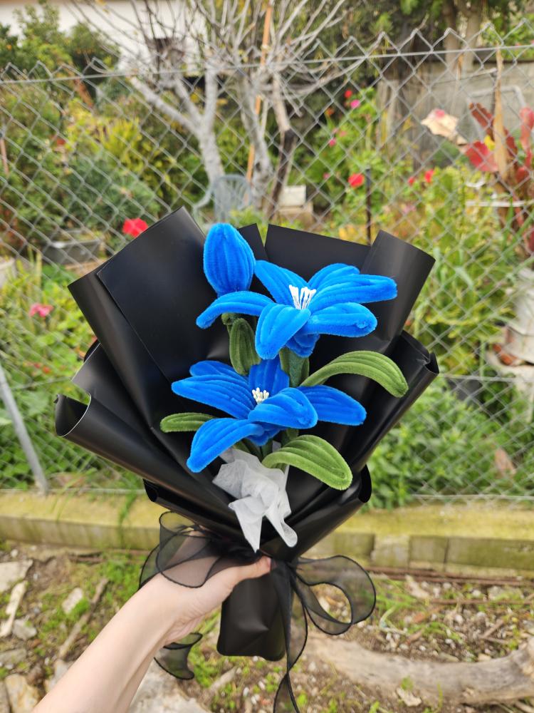 Blue Lily Forever Bouquet