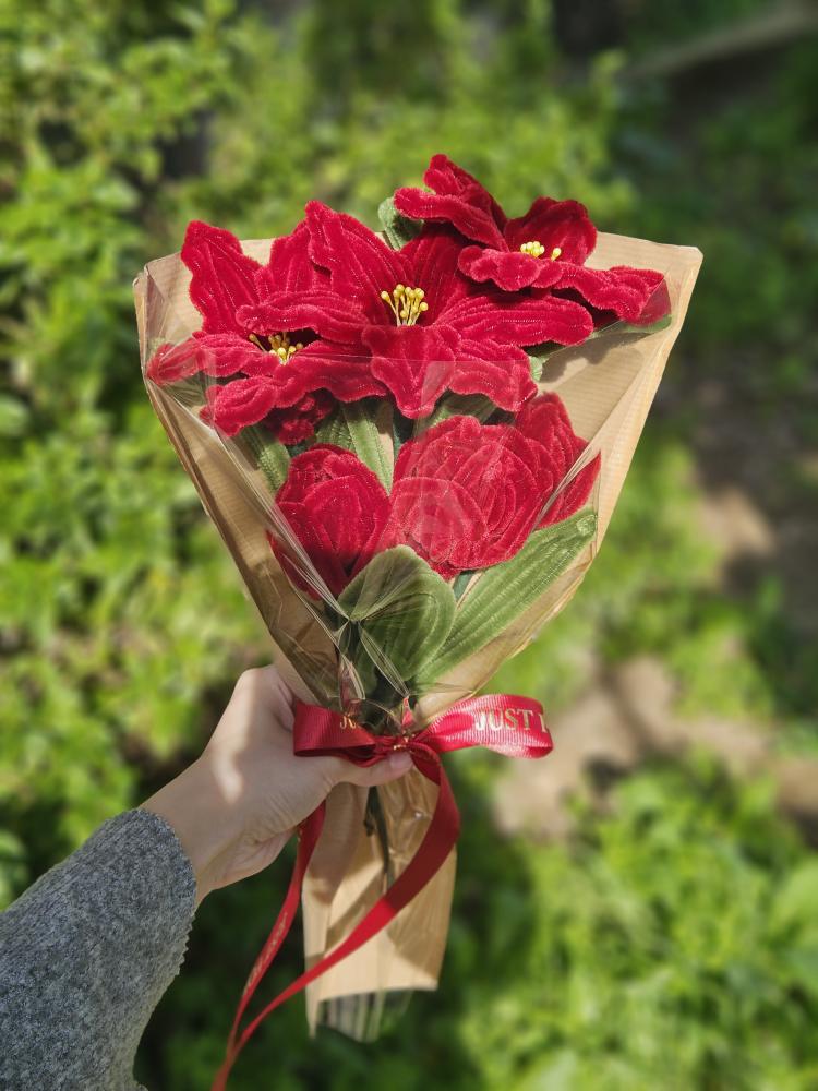 Everlasting Burgundy Bouquet