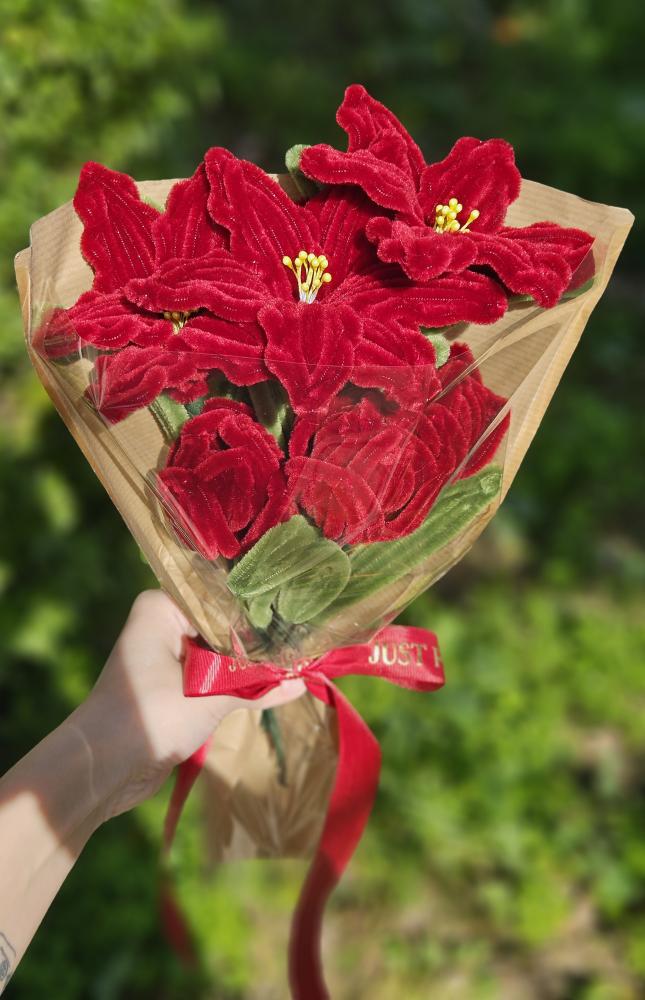 Everlasting Burgundy Bouquet