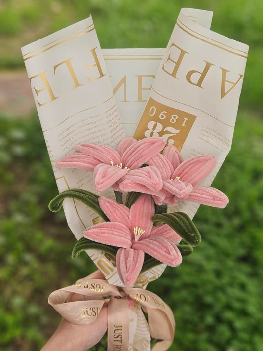 Everlasting Blush Pink Lily Mini Bouquet