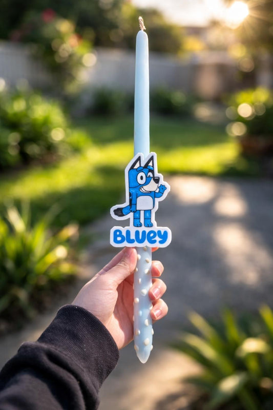 Πασχαλινή Λαμπάδα Bluey – Χειροποίητη