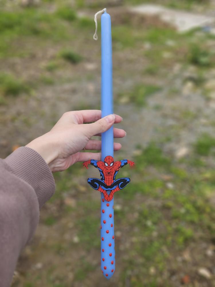 Πασχαλινή Λαμπάδα Spider-Man – Χειροποίητη
