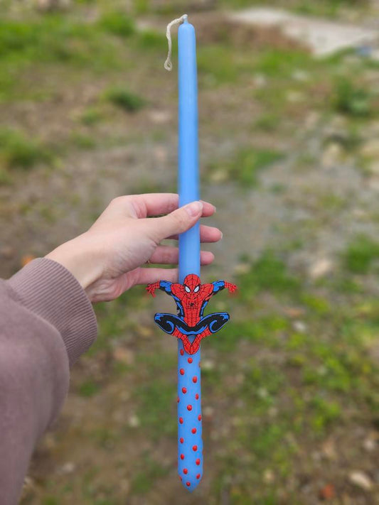 Πασχαλινή Λαμπάδα Spider-Man – Χειροποίητη