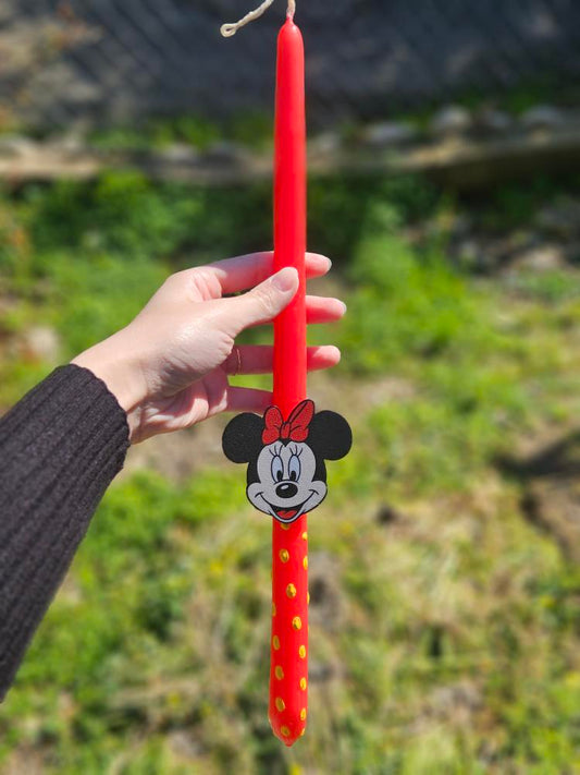 Πασχαλινή Λαμπάδα Minnie Mouse – Χειροποίητη