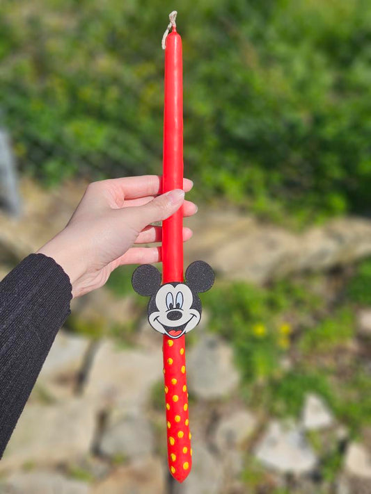 Πασχαλινή Λαμπάδα Mickey Mouse – Χειροποίητη