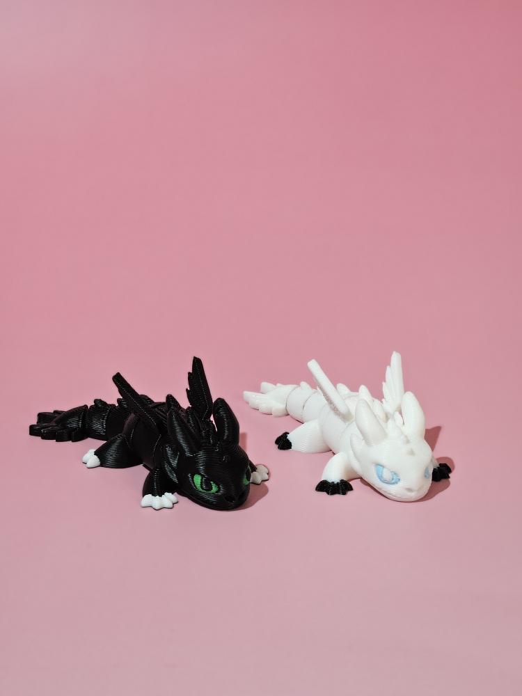 Articulated Dragon Set (Toothless & Light Fury)