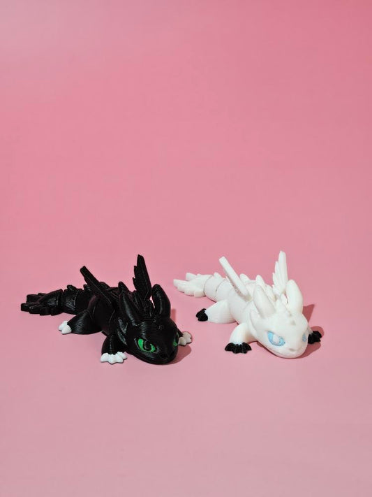 Articulated Dragon Set (Toothless & Light Fury)