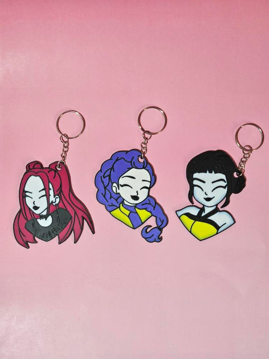 Rumi Mira Zoey Set Kawaii Keychains – 3D Printed Collection