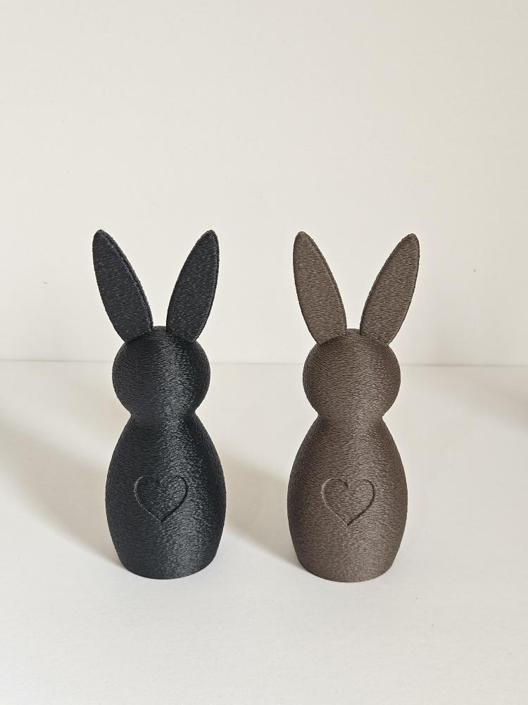 Fuzzy Bunny Heart Decor