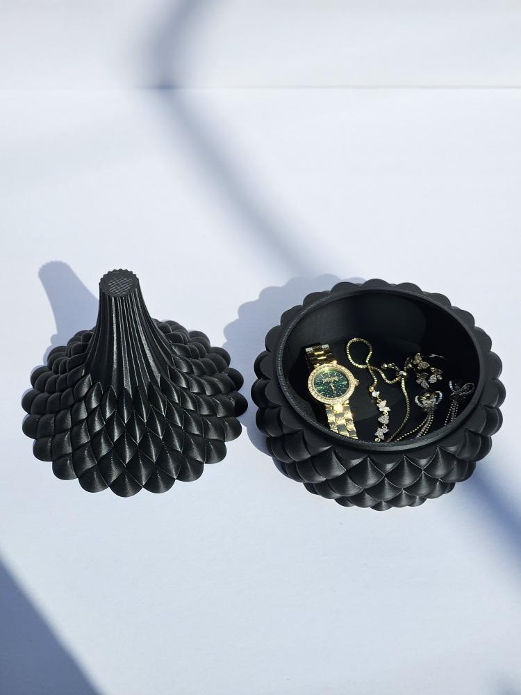 Halo Jar – 3D Printed Storage Box with Lid (Multiple Colors)