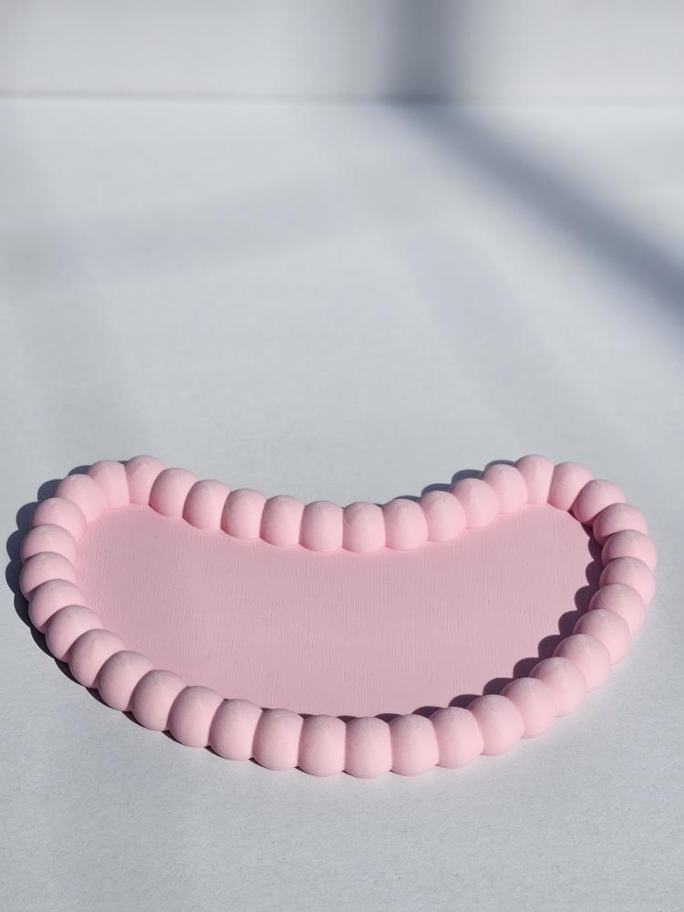 Curved Bead Edge Tray – 3D Printed Modern Jewelry & Decor Organizer