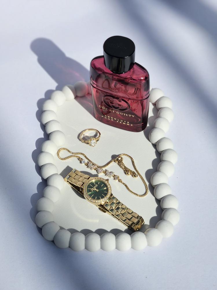 Modern Bead Edge Tray – Minimalist 3D Printed Decorative Organizer