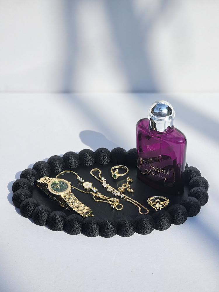 Bubble Edge Tray - 3D Printed Modern Jewelry & Decor Organizer