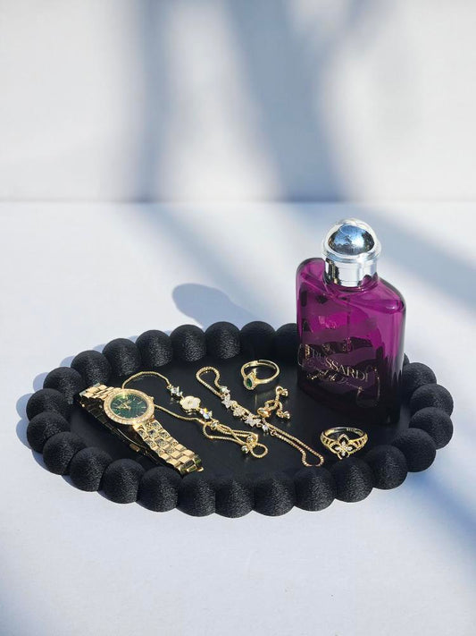 Bubble Edge Tray - 3D Printed Modern Jewelry & Decor Organizer