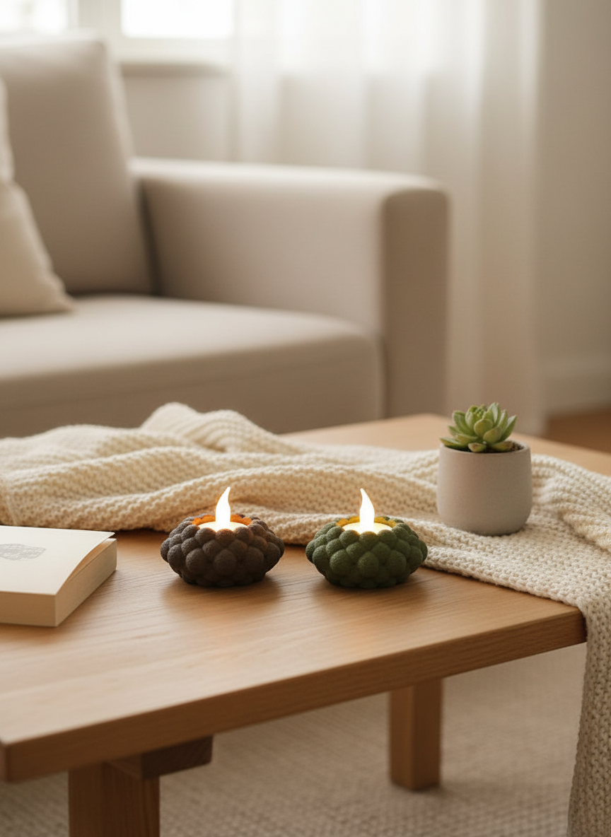 Textured Bubble Candle Holder