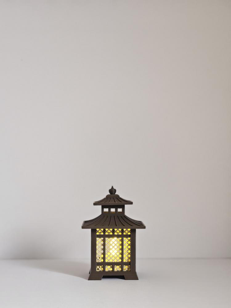 Japanese-Inspired Decorative Lantern – Battery Candle Included