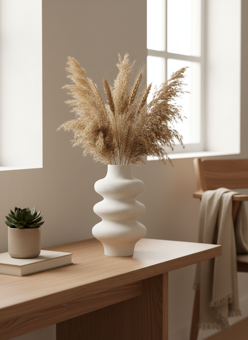 Sculptural Wave Vase