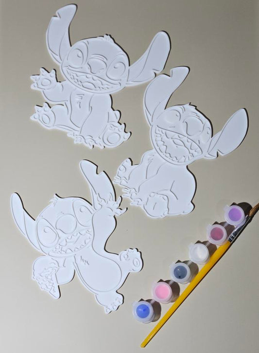 DIY Stitch Painting Kit (3D Plates + Paints & Brush)