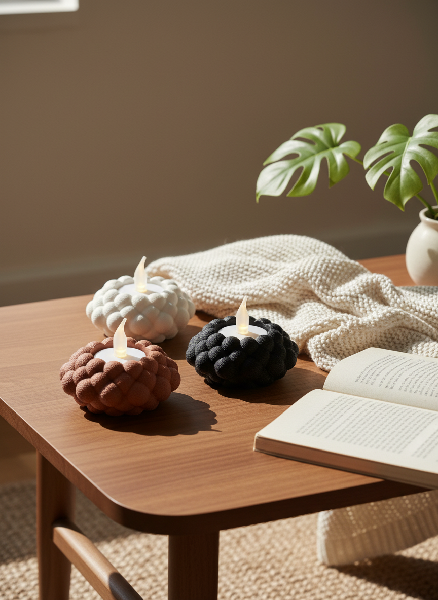 Textured Bubble Candle Holder