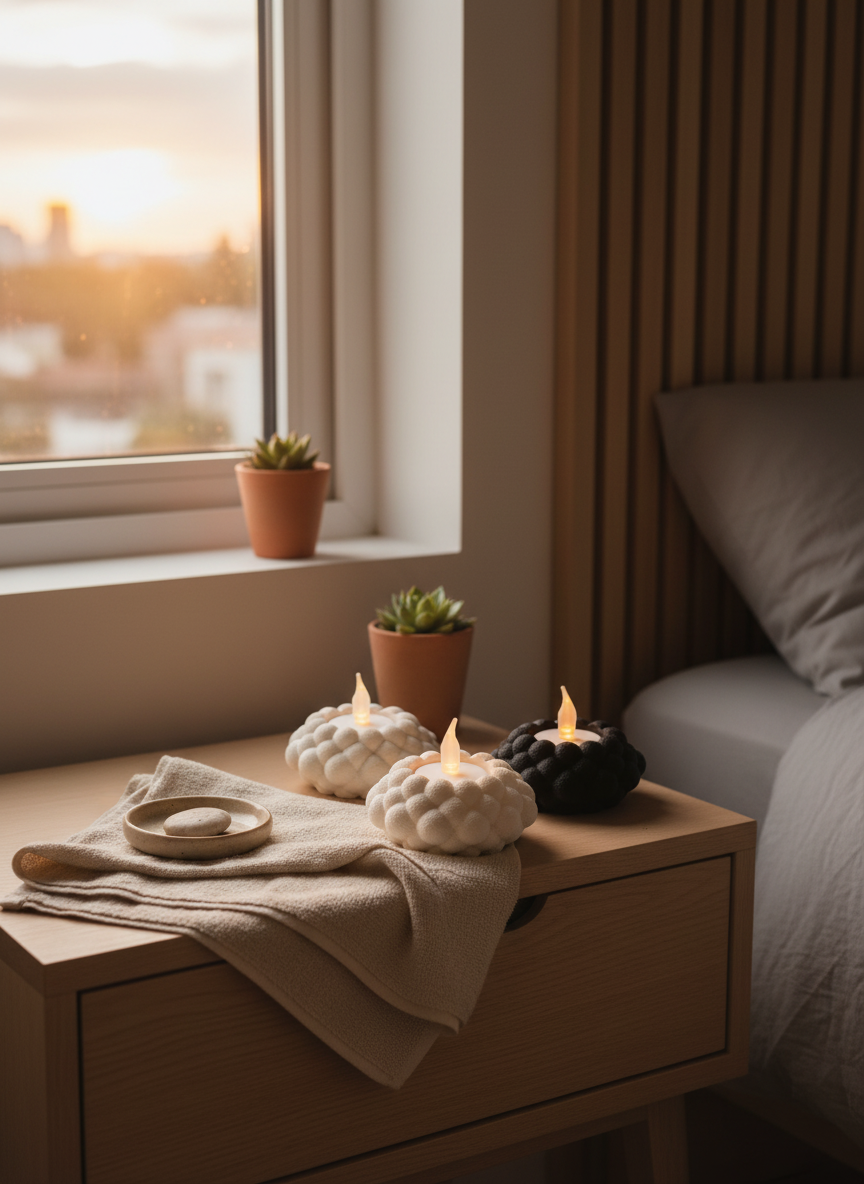 Textured Bubble Candle Holder