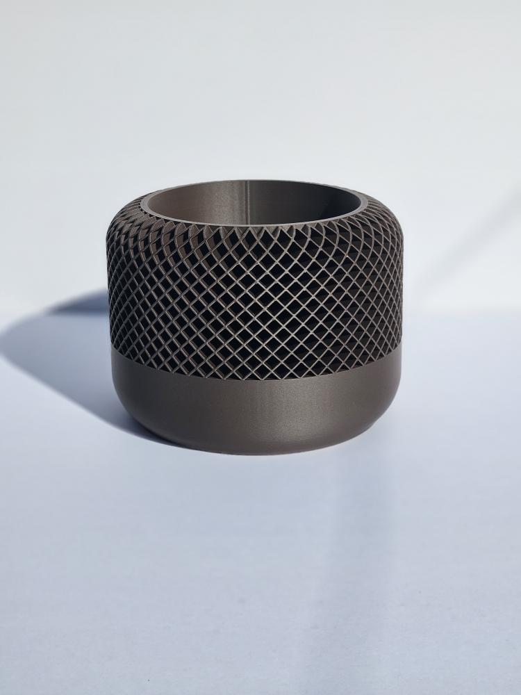 Textured Diamond Planter – Modern 3D Printed Pot